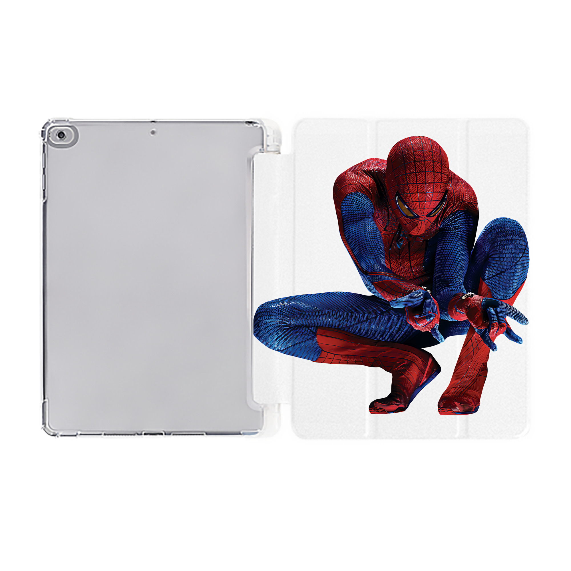 （画像用） Spider Man スパイダーマン IPad ケース ペン収納付き 三つ折りスタンド PUレザー×シリコン 対応機種9.5/10.5/10.9インチ